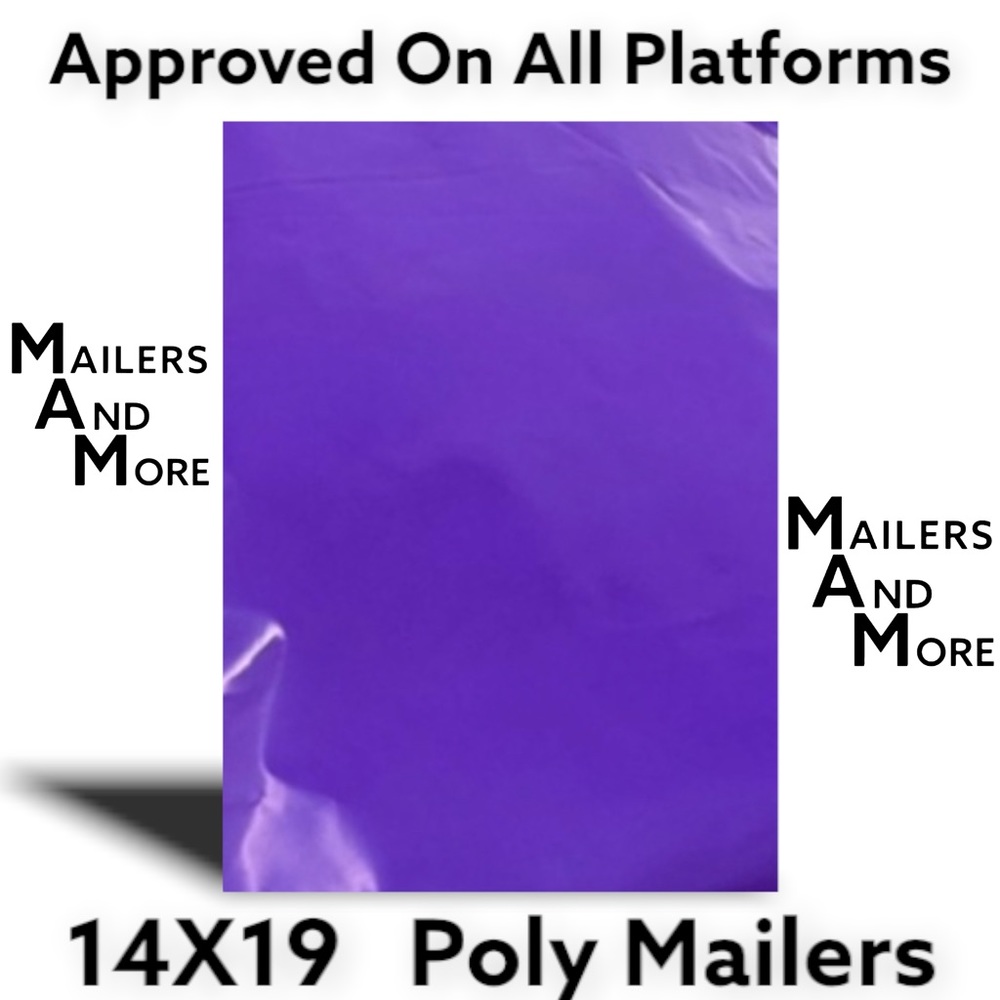 25 14X19 Purple Poly Mailers, Shipping Envelopes, PRICE IS FIRM (More Plum Color - Picture 3 of 4